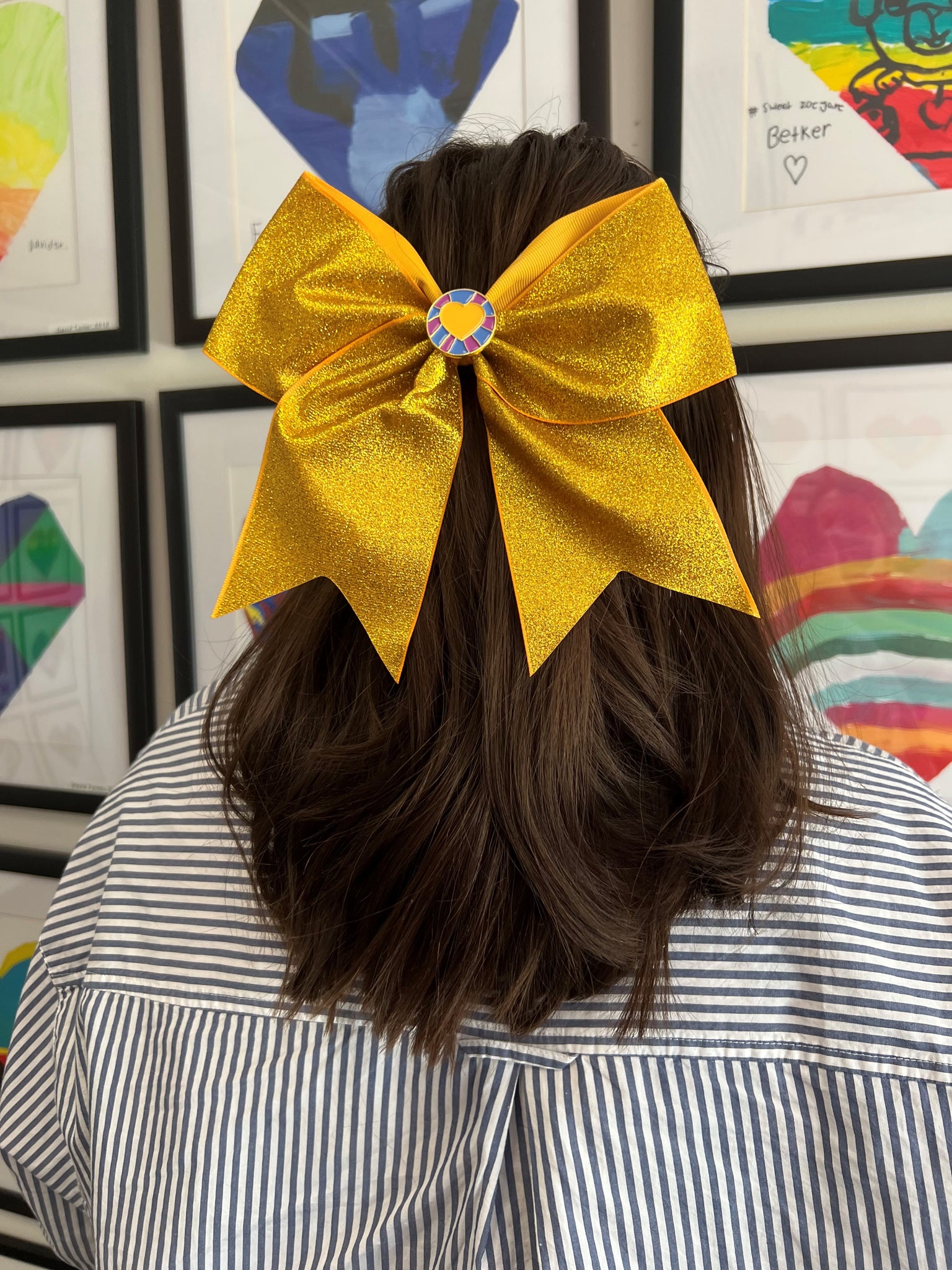Gold Glitter Cheerleader Bow – The Cure Starts Now